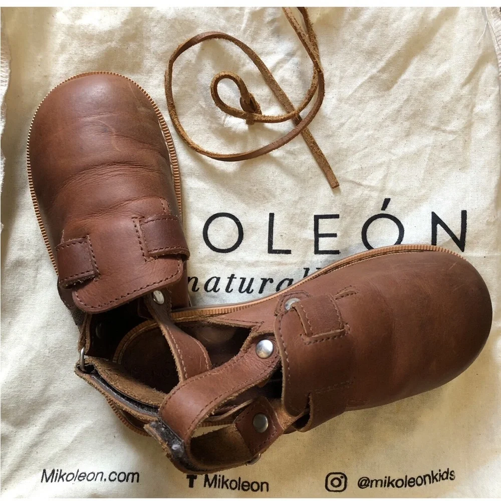 Mikoleon | Explorer Sandals | Brown | Artisan Genuine Leather Slip Ons